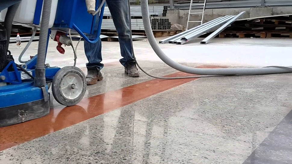 как отполировать бетонный пол
